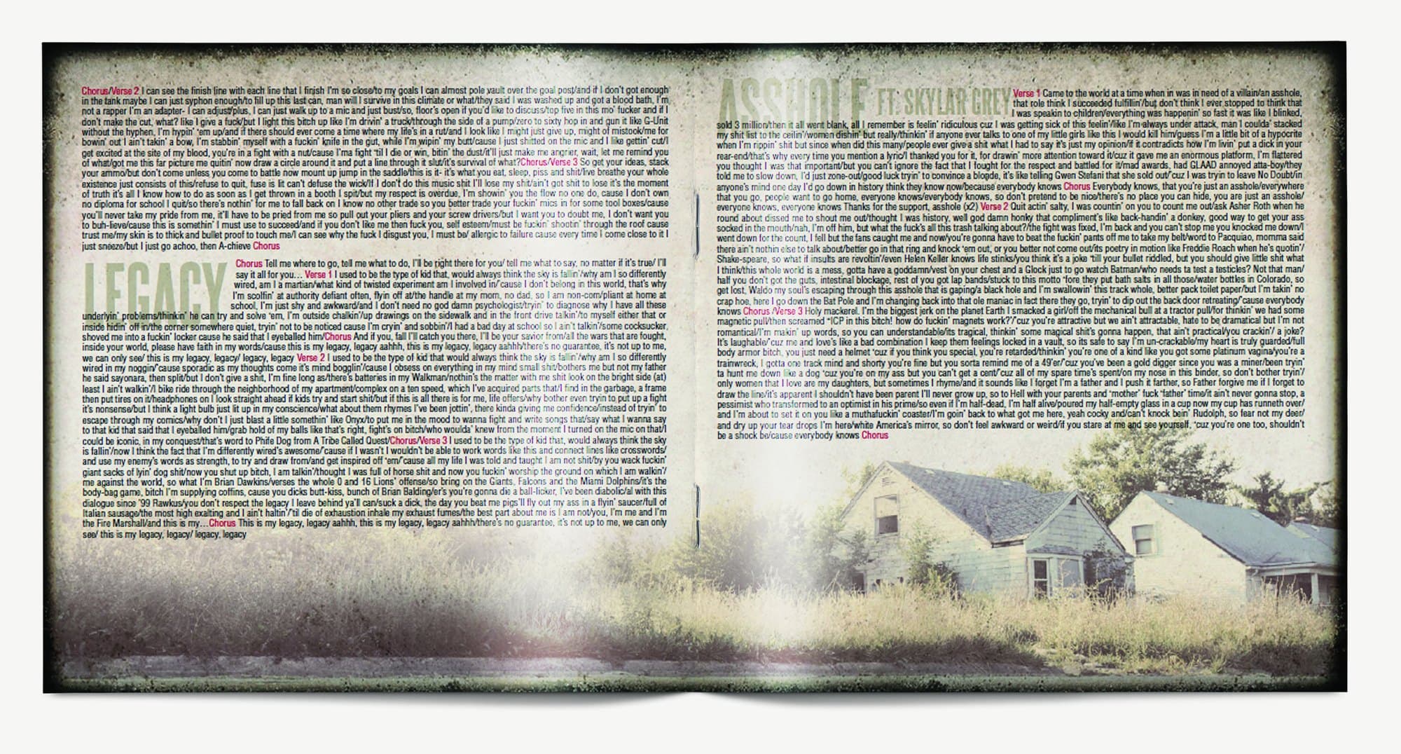 Spread from The Marshall Mathers LP 2 booklet